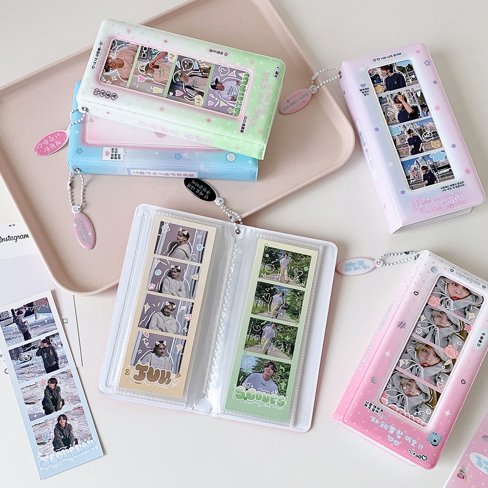Korean Student Lifestyle - แฟชั่นเคป๊อป ไลฟ์สไตล์เกาหลี สมุดใส่การ์ดรูป 4 ช่อง น่ารัก
