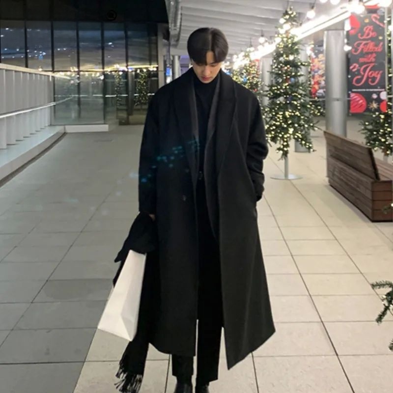 Korean Girls Lifestyle - เสื้อโค้ทลำลองทรงหลวมสไตล์เกาหลีสำหรับผู้ชาย แบบกระดุมแถวเดียว เสื้อผ้ากีฬาแนว Cleanfit สำหรับกิจกรรมกลางแจ้ง เหมาะสำหรับไลฟ์สไตล์แอคทีฟ
