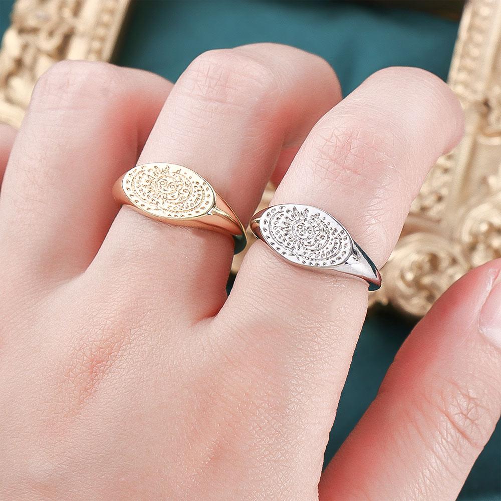 แหวนลายพระอาทิตย์พระจันทร์สไตล - Korean Women Lifestyle บทวิจารณ์และราคา