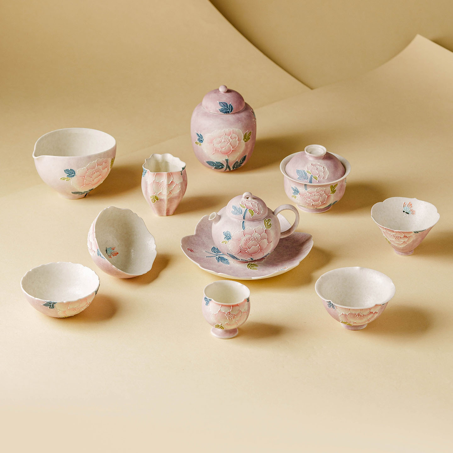ชุดน้ำชาเซรามิกจีนโบราณลายดอกโ - Korean Tea Set บทวิจารณ์และราคา