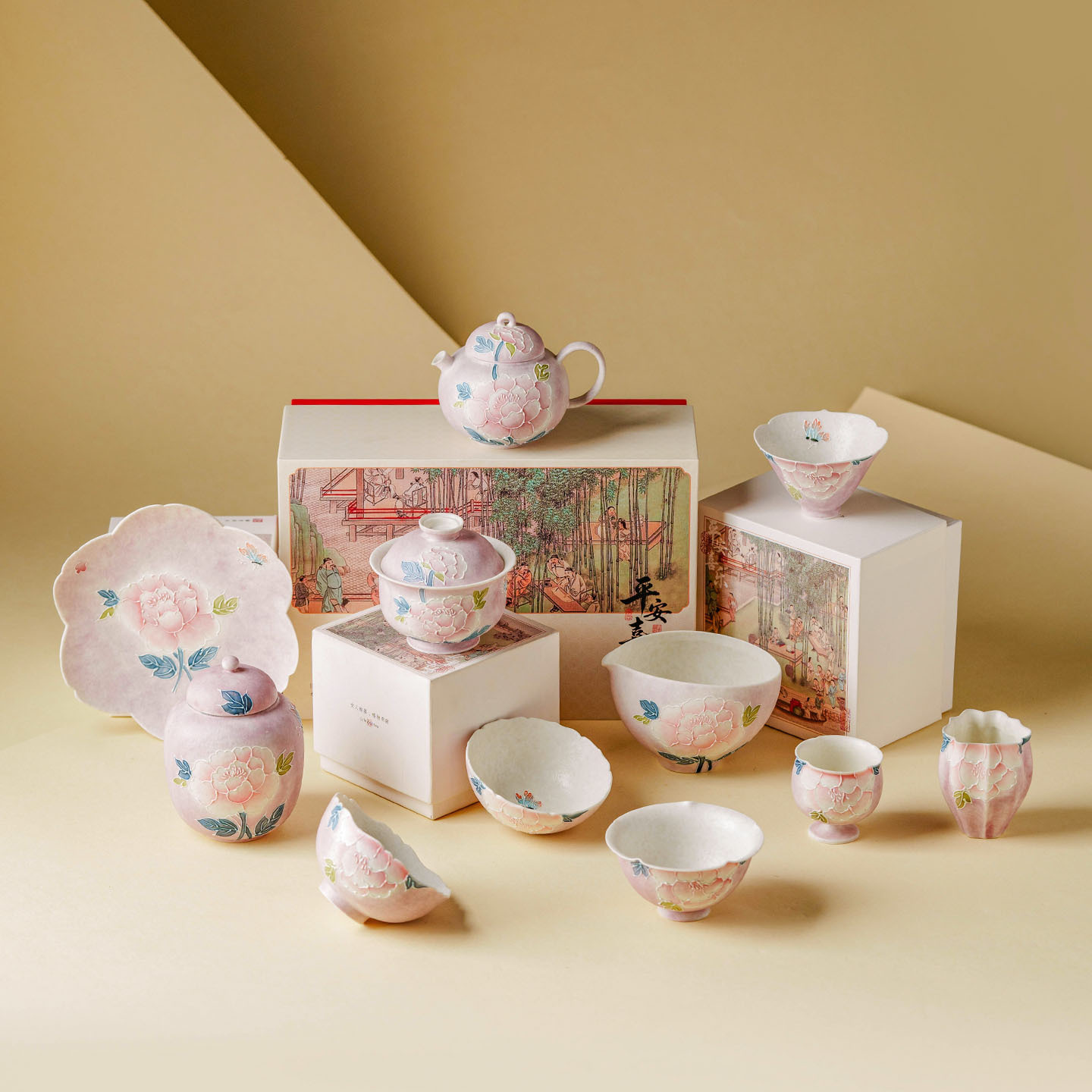ชุดน้ำชาเซรามิกจีนโบราณลายดอกโ - Korean Tea Set บทวิจารณ์และราคา