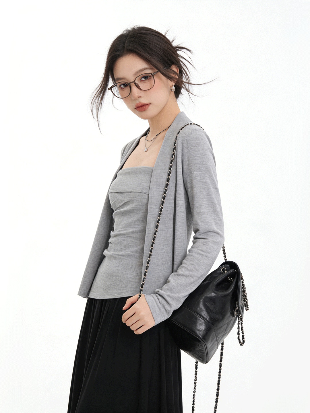 Lush Life เสื้อคาร์ดิแกนถักแบบ - Korean Women Lifestyle บทวิจารณ์และราคา