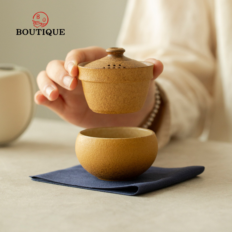 ชุดน้ำชาพกพาแบบดินเผาหยาบ ชุดถ - Korean Tea Set บทวิจารณ์และราคา