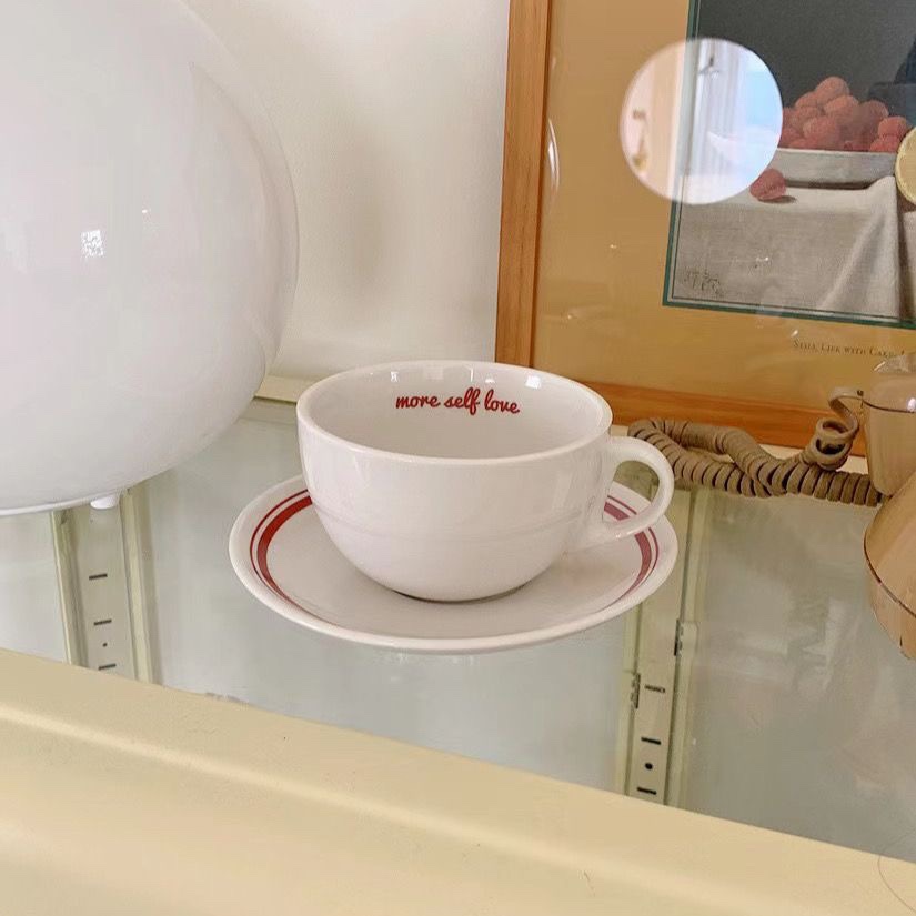 ชุดตัวอักษรแก้วกาแฟจานรองแบบเก - Korean Tea Set บทวิจารณ์และราคา
