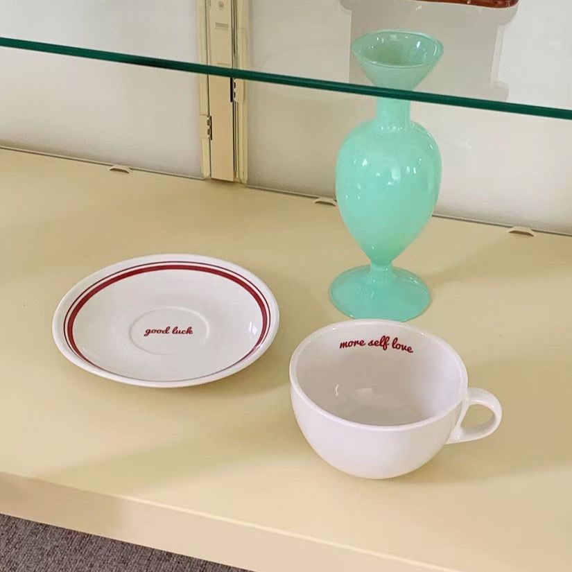 ชุดตัวอักษรแก้วกาแฟจานรองแบบเก - Korean Tea Set บทวิจารณ์และราคา