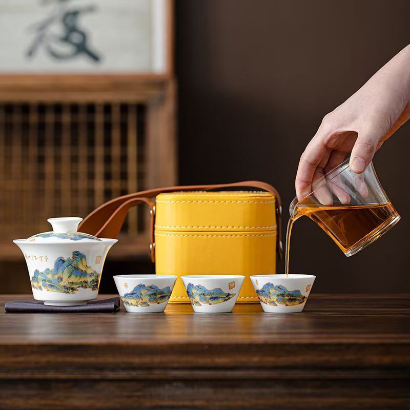 ชุดน้ำชาพอร์ซเลนสีขาว Travel J - Korean Tea Set บทวิจารณ์และราคา