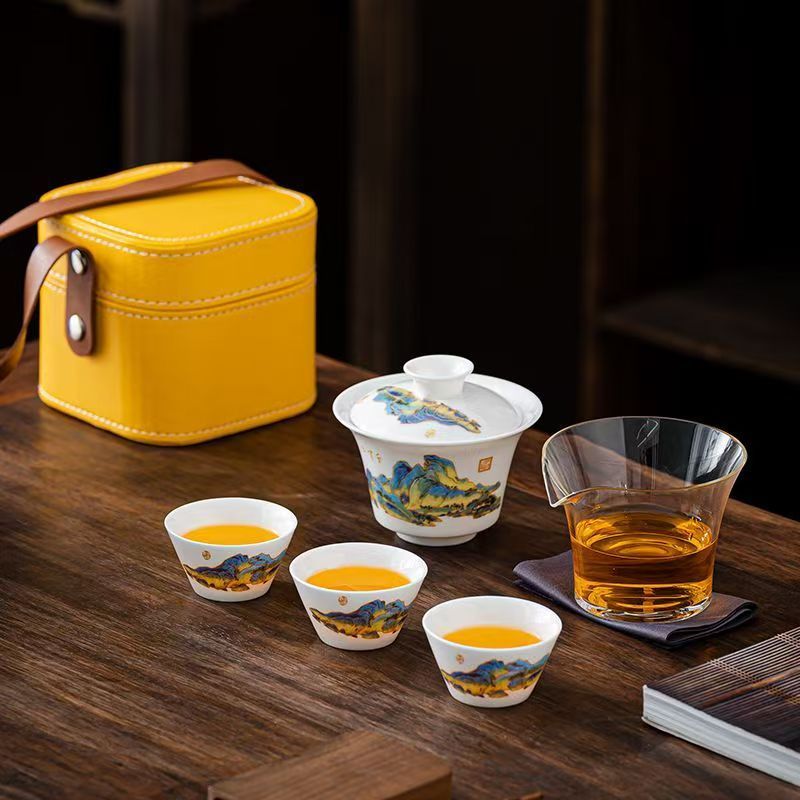 ชุดน้ำชาพอร์ซเลนสีขาว Travel J - Korean Tea Set บทวิจารณ์และราคา