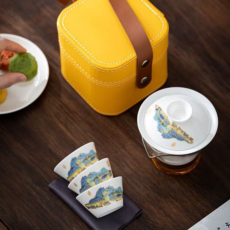 ชุดน้ำชาพอร์ซเลนสีขาว Travel J - Korean Tea Set บทวิจารณ์และราคา